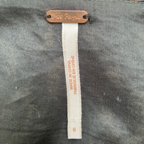 Free People Mini Skirt Sz 6 Brown Leopard Animal Print Zip Up Mobwife Boho - Picture 8 of 9